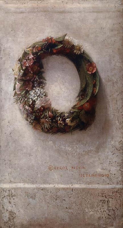 John La Farge Wreath of Flowers Sweden oil painting art